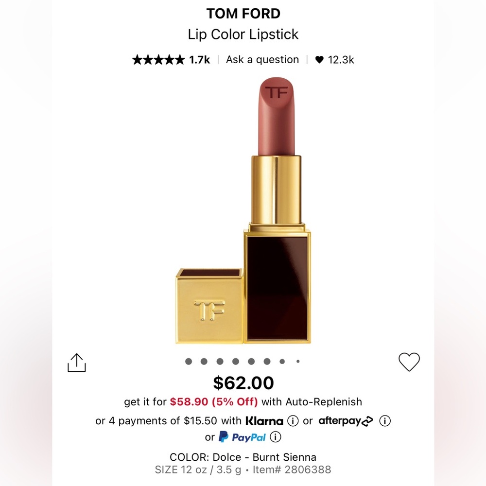 Tom Ford Lipstick N2 Dolce
